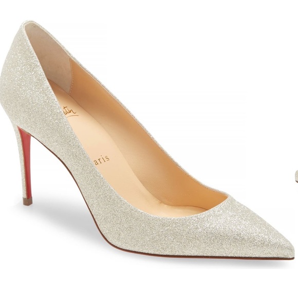 Christian Louboutin Kate 85 Glitter Mini in Ivory - Picture 1 of 17